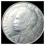 1953 Cuba SIlver 1 Peso