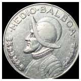 1930 Panama Silver 1/2 Balboa