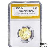 1987-W .2419oz Gold $5 Constitution PGA PR70 DCAM