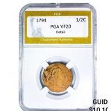 1794 Liberty Cap Half Cent PGA VF20