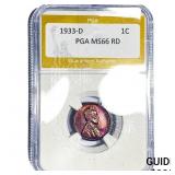 1933-D Wheat Cent PGA MS66 RD