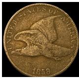 1858 Copper-Nickel Flying Eagle Cent LIGHTLY CIRCU
