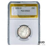 1892-O Barber Quarter PGA MS63