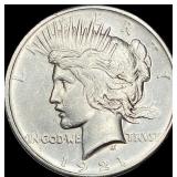 1921 HR Silver Peace Dollar CLOSELY  UNCIRCULATED