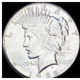 1922-S Silver Peace Dollar CHOICE AU