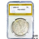 1890-CC Morgan Silver Dollar PGA MS63