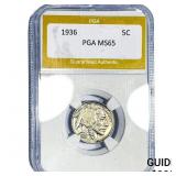 1936 Buffalo Nickel PGA MS65