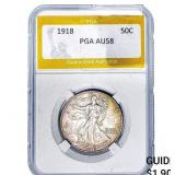 1918 Walking Liberty Half Dollar PGA AU58