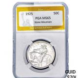 1925 Stone Mountain Half Dollar PGA MS65
