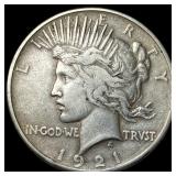 1921 Silver Peace Dollar ABOUT UNCIRCULATED