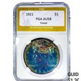 1921 Silver Peace Dollar PGA AU58