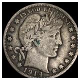 1914-S Silver Barber Half Dollar NICELY  CIRCULAT