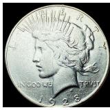 1928-S Silver Peace Dollar CLOSELY UNCIRCULATED