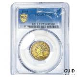 1844 Liberty Head $5 Gold Half Eagle PCGS VF35