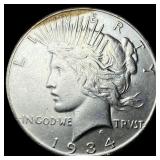 1934-S Silver Peace Dollar CLOSELY  UNCIRCULATED