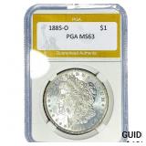 1885-O Morgan Silver Dollar PGA MS63