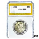 1939 Washington Silver Quarter PGA MS66