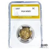 1937 Buffalo Nickel PGA MS65