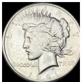 1921 HR Silver Peace Dollar CLOSELY  UNCIRCULATED