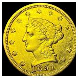 1851 Gold $2.50 Liberty Head Quarter Eagle CLOSELY