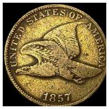 1857 Copper-Nickel Flying Eagle Cent LIGHTLY CIRCU