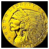 1928 Indian Head Gold $2.50 Quarter Eagle UNCIRCUL