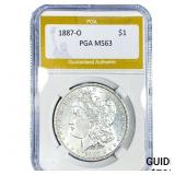 1887-O Morgan Silver Dollar PGA MS63