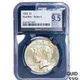 1923 Silver Peace Dollar NGC MS9.5 Vaultbox Series
