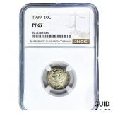 1939 Mercury Silver Dime NGC PF67