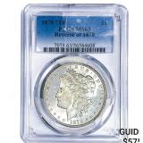 1878 7TF Morgan Silver Dollar PCGS MS63 Rev of 187
