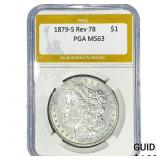 1879-S Rev 78 Morgan Silver Dollar PGA MS63