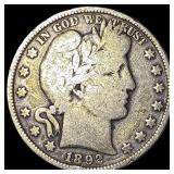 1892 Silver Barber Half Dollar NICELY  CIRCULATED