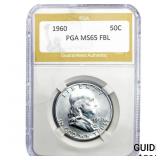 1960 Franklin Half Dollar PGA MS65 FBL
