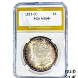 1883-CC Morgan Silver Dollar PGA MS64+