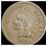 1874 Indian Head Cent LIGHTLY CIRCULATED