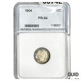 1904 Barber Dime NNC PR64