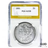 1901 Morgan Silver Dollar PGA AU58