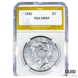 1935 Silver Peace Dollar PGA MS64