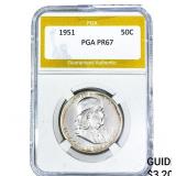1951 Franklin Half Dollar PGA PR67