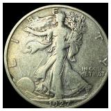1927-S Silver Walking Liberty Half Dollar LIGHTLY