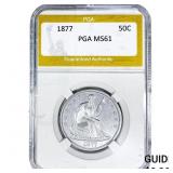 1877 Seated Liberty Half Dollar PGA MS61