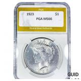 1923 Silver Peace Dollar PGA MS66