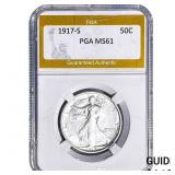 1917-S Walking Liberty Half Dollar PGA MS61