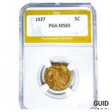 1937 Buffalo Nickel PGA MS65