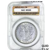 1878-S Rev 78 Morgan Silver Dollar NAC MS66