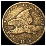 1858 Copper-Nickel Flying Eagle Cent LIGHTLY CIRCU