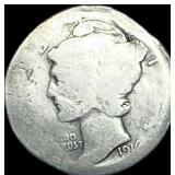 1916-D Silver Mercury Dime NICELY CIRCULATED