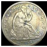 1866 Seated Liberty Half Dollar ABOUT  UNCIRCULAT