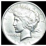 1921 HR Silver Peace Dollar CLOSELY  UNCIRCULATED