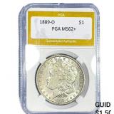 1889-O Morgan Silver Dollar PGA MS62+